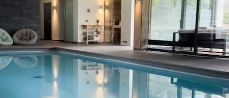 Indoor pool, a heated pool
