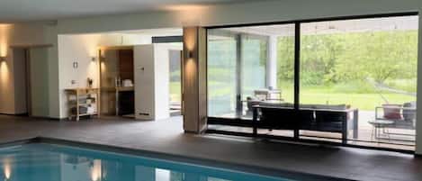 Indoor pool, a heated pool