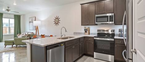 Microwave, oven, stovetop, dishwasher