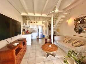 Living area - Charming duplex with sea view (Le Gosier)