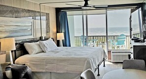 Desk, iron/ironing board, WiFi, bed sheets - 408 Gulf View Heated Pool Gulf View Studio (Galveston)