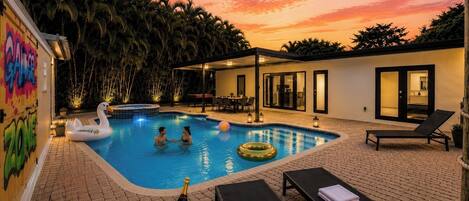 A heated pool