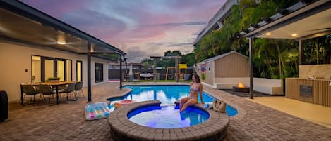 A heated pool