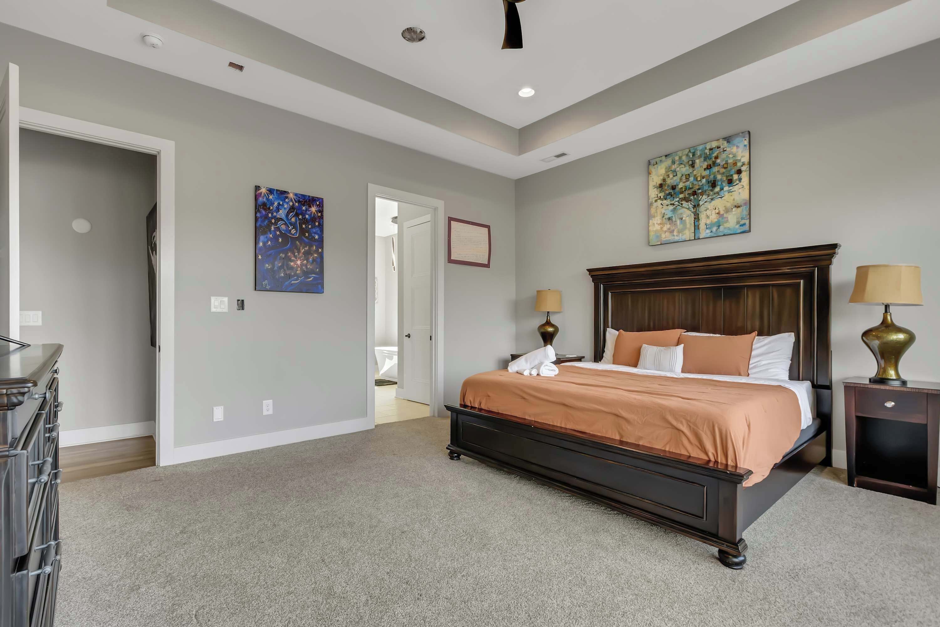 4 bedrooms, iron/ironing board, travel cot, WiFi