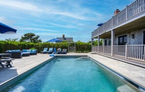 Pool - Fairway and Ocean Views on Nantucket, walk to the beach! (Nantucket)