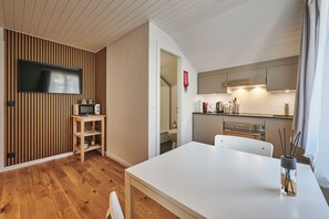 Deluxe Apartment, 1 Bedroom, Non Smoking, City View | Living area - Stay Switzerland Hotel & Apartments (Unterseen)
