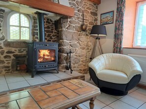 House | Living room - Breton Stone Cottage by Sandy Beaches (Landeda)