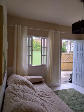 1 makuuhuone, vuodevaatteet
