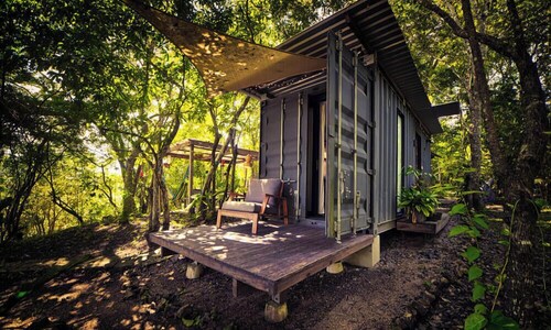 Cozy 20ft Shipping Container Cabin in the Jungle close to Flores Island