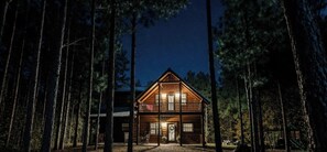 Exterior - NEW! Secluded Pine Cabin w/ Hot Tub, Game Room, Arcade, Playground, Fire Pit (Broken Bow)