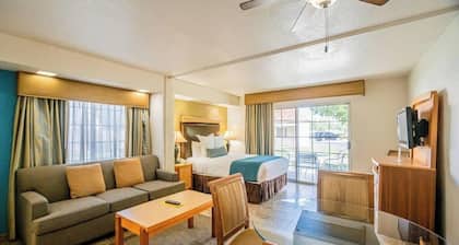 Cozy 1-bedroom cabin in serene Palm Desert with AC and gym access