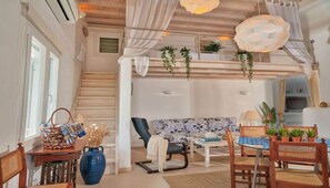 Apartment | Living room - Ano Mera Villa With Private Pool (Mykonos)