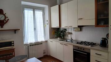 Frigorifero, microonde, forno, pentole/stoviglie/utensili