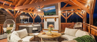 2 Bowling Lanes | 8BR Smoky Mtn Lodge | Hot Tub + 85° Pool + Arcade | Sleeps 22