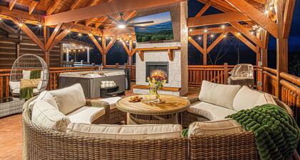 2 Bowling Lanes | 8BR Smoky Mtn Lodge | Hot Tub + 85° Pool + Arcade | Sleeps 22