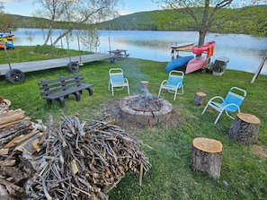 Property grounds - Spaulding Lake Cottage: 4-acre lakefront retreat in Northern Maine (Oakfield)