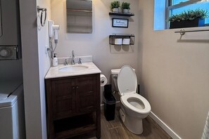 Hair dryer, towels
