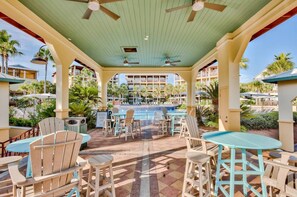 Outdoor dining - Seacrest, Above Village Shops/Dining! Steps to Beach & Pool! (Seacrest)