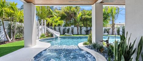 A heated pool