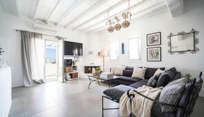 Villa | Living room - Panormos Stay for Seven Guests (Mykonos)