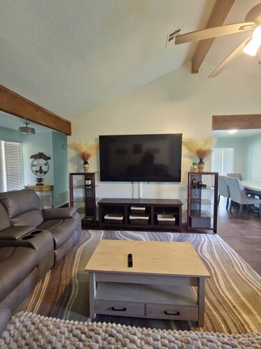 Spacious 4-bedroom 2 bath house equipped with AC. Sleeps up to 12 people.