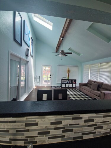 Spacious 4-bedroom 2 bath house equipped with AC. Sleeps up to 12 people.