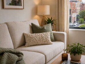 Quarto econômico | Área de estar