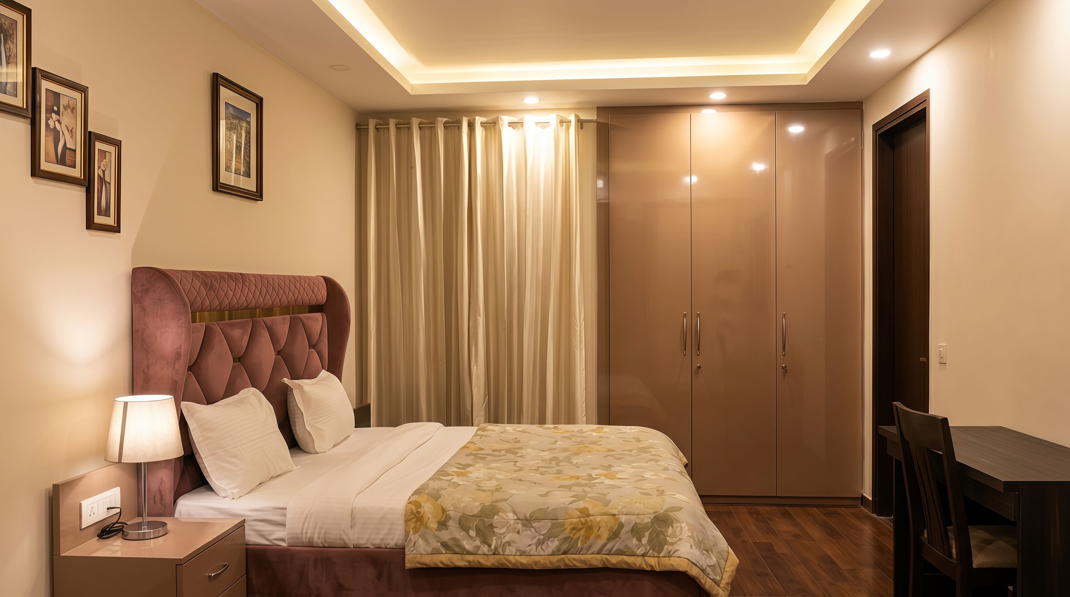 Apartment, City View | Desk, laptop workspace, blackout drapes, soundproofing