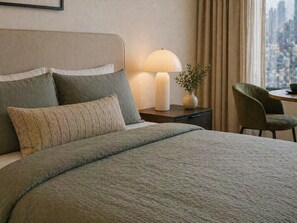 Quarto clássico, vista para a cidade