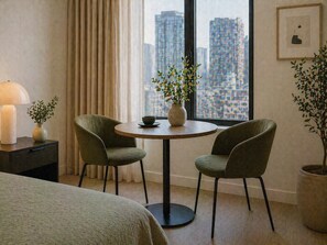 Quarto clássico, vista para a cidade