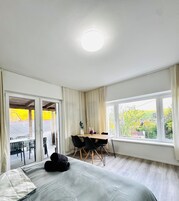 Basic-Apartment | Laptopgeeigneter Arbeitsplatz, Bügeleisen/Bügelbrett
