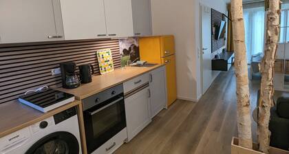 Charming temporary home with terrace and high-quality furnishings.