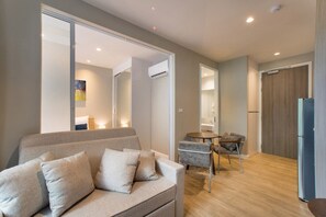 Living area - 1BR Pool Access Apartment Bangtao | CapitalPro (Tambon Choeng Thale)