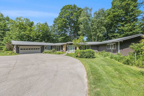 NEW!  Lost and Found Forest:  Unique Mid-Century Modern Home with Tons of Character!  Only 4.5 Miles from Arcadia Bluffs Golf Course!