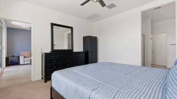 2 bedrooms, iron/ironing board, travel crib, free WiFi