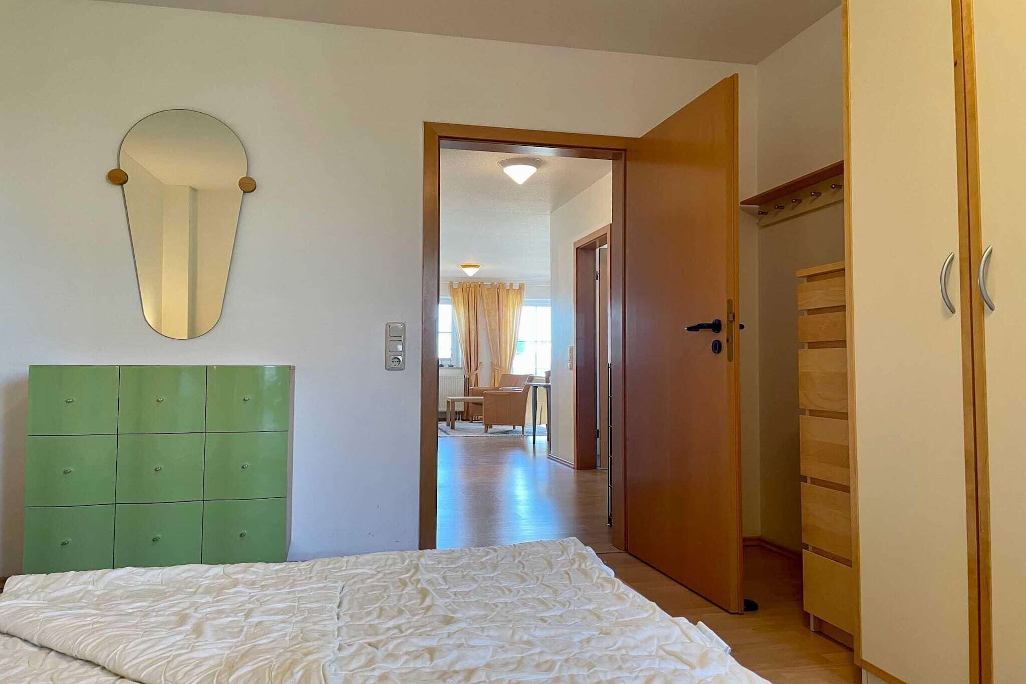 2 bedrooms, travel cot