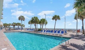 Pool - Luxury Oceanview KING Suite at a family‑friendly resort. Enjoy stunning views, pools, and the convenience of an in‑unit washer/dryer — steps from the beach. (Myrtle Beach)