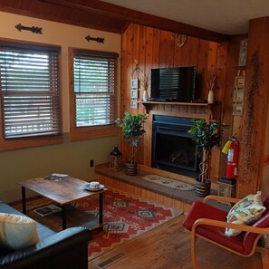 Smart TV, fireplace