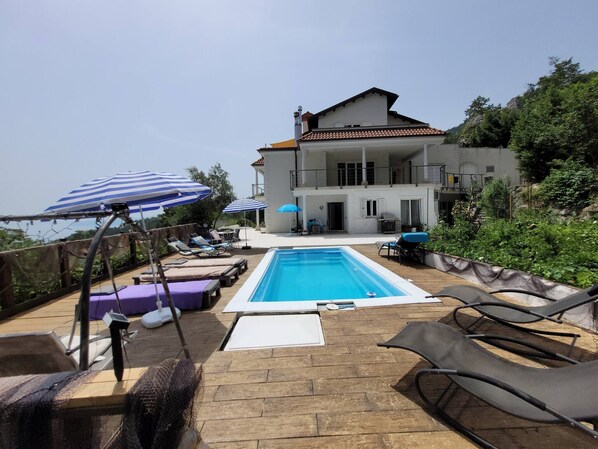 Apartment, 1 Bedroom, Accessible, Smoking | Pool | Outdoor pool - Apartment With Heated Pool Jacuzzi sea View (Lovran)