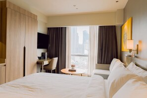 Iron/ironing board, bed sheets - King Suite-Modern Hotel Inspired (Mandaluyong City)