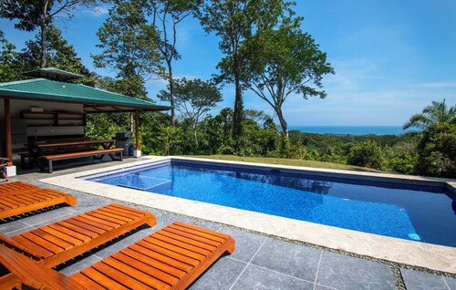 NEW! Ocean View, Private Waterfall, Near the Matapalo Beach!
