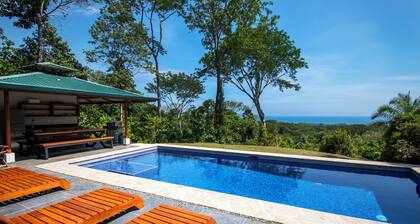 NEW! Ocean View, Private Waterfall, Near the Matapalo Beach!