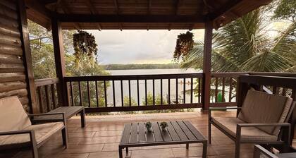 Luxury cottage in front of the sea and lagoon of miami Tela
