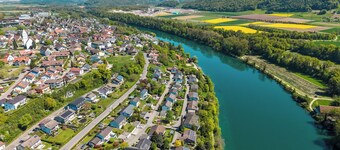 Le Flacon • Entire apartment with panoramic terrace on the Rhine, near ZRH & Rhine Falls