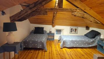 2 slaapkamers, een strijkplank/strijkijzer, reisbedje, gratis wifi