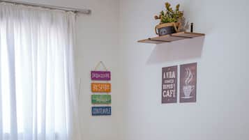 Individually decorated, laptop workspace, free WiFi