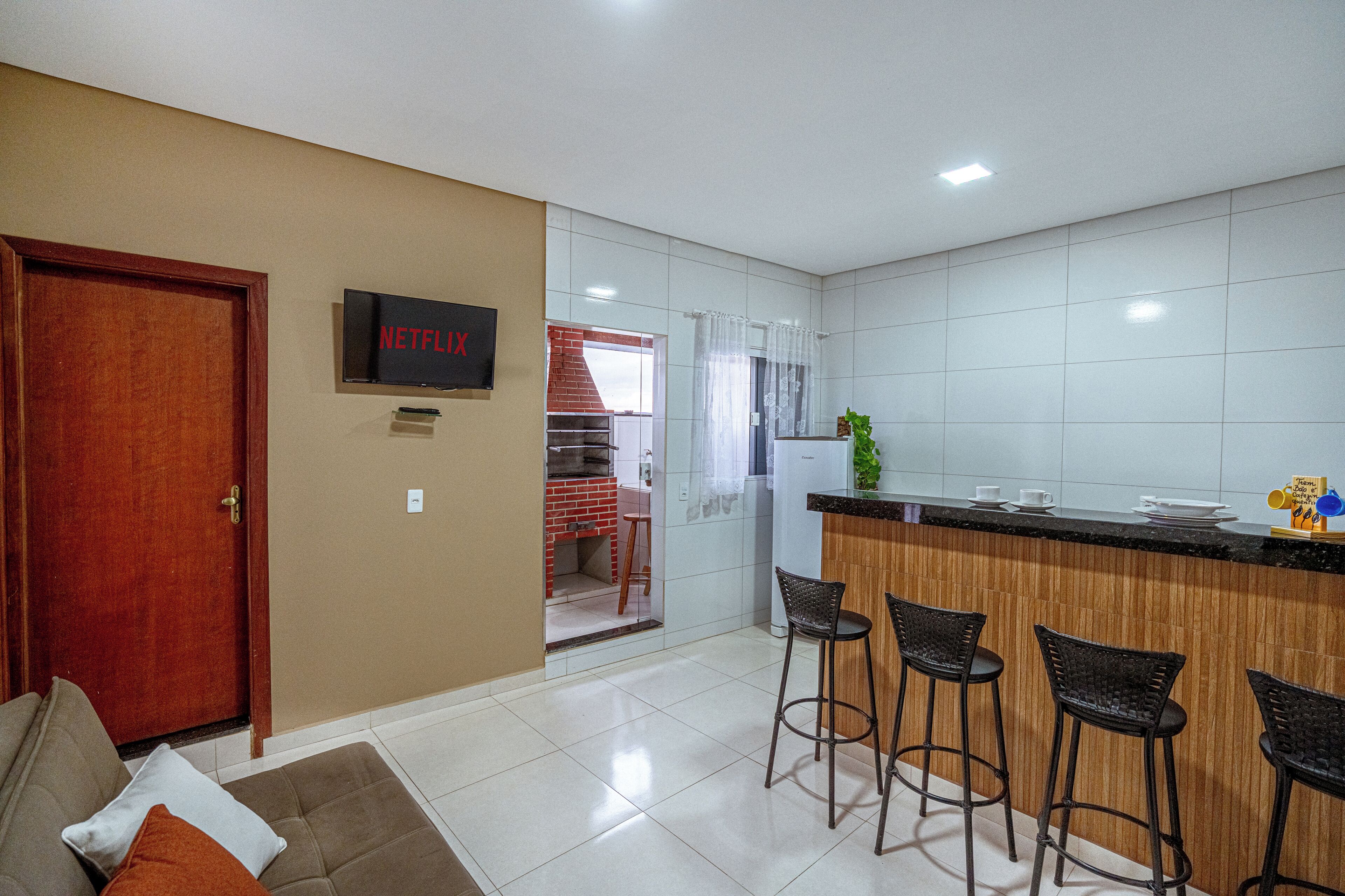 Apartamento conforto, sacada, vista para a cidade | Cozinha privada