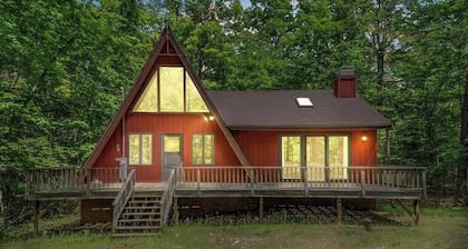Cave Point A-Frame, updated and funky!