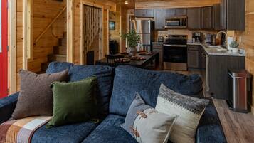 Smart TV, fireplace, video games, foosball