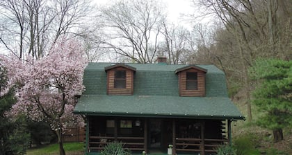 3-bedroom cabin in Pittsburgh hot tub, 5 acres, 2 Miles’s from city center.